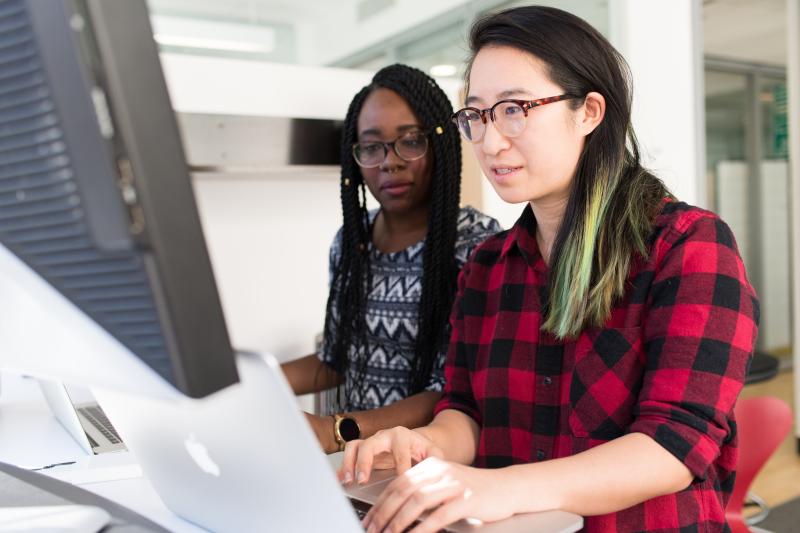 Looking at computer